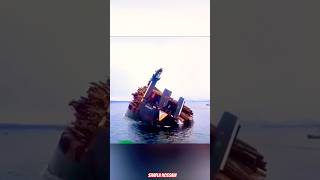 Sand Transport Boat  Cargo Ship containers fall off 🚢  short facts ship video fact trending [upl. by Ruel]