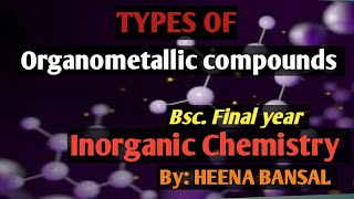 Types of organometallic compounds Bsc Msc [upl. by Malinowski]