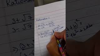 How to Rationalise the Denominator mathematics mathsshorts irrationalnumber [upl. by Volny]