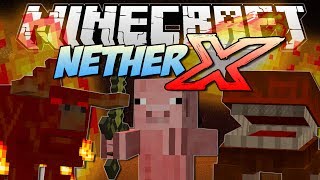 Minecraft  NETHER X Can you survive in the BRAND NEW Nether  Mod Showcase [upl. by Femmine]