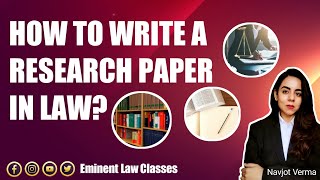 How to write a Research Paper in Law  Research Paper [upl. by Zosema]