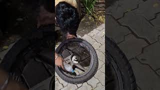 Bike Tyre  Air Leakage Solition  Puncture [upl. by Ilil]