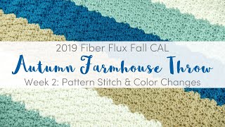 2019 Fiber Flux Fall CAL Autumn Farmhouse Throw Week 2 [upl. by Pulchia]