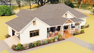 The Most Charming Family Farmhouse Design With Porches 2Car Garage amp Home Office [upl. by Joung]