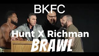 BKFC Lorenzo Hunt vs Mike Richman Press Conference Brawl [upl. by Ebehp856]