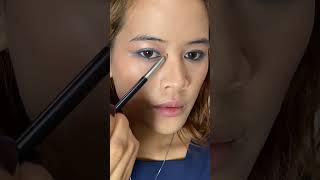 Easy smudged blue eyeliner look💙makeup shorts beauty tutorial tips makeuptutorial [upl. by Lilas250]