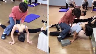 Painful Stretching Intense Chinese Dance Training [upl. by Rybma]