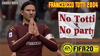 DOWNLOAD FACE FIFA 20  FRANCESCO TOTTI 2004 [upl. by Leifeste950]