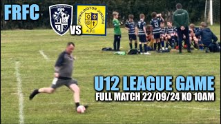 FRFC U12’s Full League Match Highlights vs Drighlington Junior’s AFC whites [upl. by Amero]