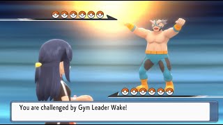 Pokémon Brilliant Diamond  Gym Leader Crasher Wake Rematch Set Mode no items [upl. by Mable130]