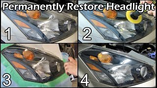 Permanently Restore Headlight with UV Protected Clear Coat [upl. by Farley856]