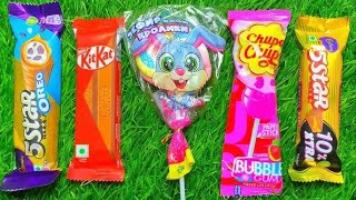 Satisfying video Asmr Yellow mix fruit Lollipop MultipleColour Gems Mentos Candy Unboxing Asmr Video [upl. by Nylecsoj27]