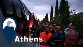 Athens Marathon  Getting to the Start Line  Video3 [upl. by Omero]