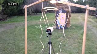 Speed test of the new Grózer hunting recurve bow 291 fps [upl. by Rhiana]