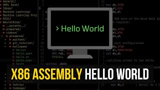 x86 Assembly  Hello World Explained [upl. by Hinch]