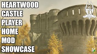 Xbox Skyrim AE HEARTWOOD CASTLE Player Home Mod Showcase [upl. by Torey]