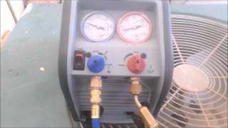 Robinair RG3 Portable Refrigerant Recovery Machine in Action [upl. by Aicitan]