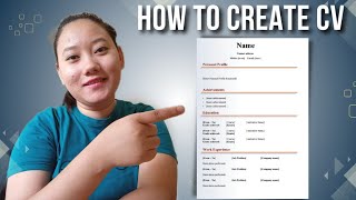 How to Create Curriculum Vitae by Phone  Phone se CV Kaise Banaye [upl. by Sdlonyer]