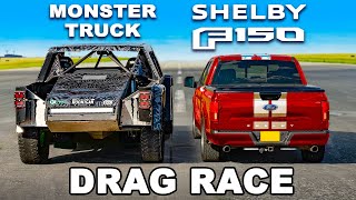 770hp Shelby F150 v Monster Race Truck DRAG RACE [upl. by Otina]