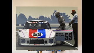 1979 Brumos Porsche 935 59 Original Painting by Lance Grootboom [upl. by Thorstein]