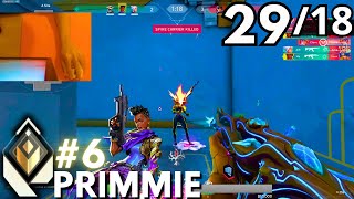 Primmie Handcam in Top 6 Radiant 29 Bombs APAC MatchMVP [upl. by Eintruok]