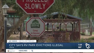 Vista RV park evictions are illegal [upl. by Atikahc478]