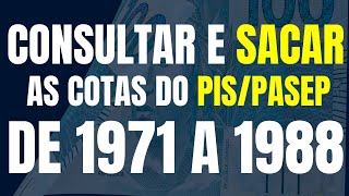 COMO CONSULTAR E SACAR AS COTAS DO PISPASEP DE 1971 A 1988 [upl. by Esac132]