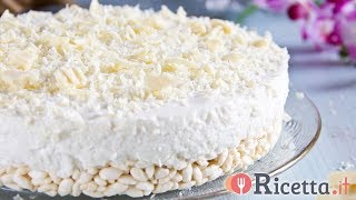 Torta di riso soffiato e cioccolato bianco  Ricettait [upl. by Atillertse825]