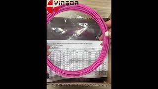 12 Fiber MPO Female Connector Patch Cord OM4 50125um Elite Loss 035dB Purple Polarity A [upl. by Tager]