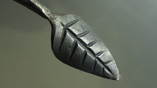 Blacksmithing  How to forge a Leaf [upl. by Yrffej]