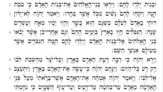 Torah Reading  Genesis Chapter 6 HD [upl. by Etnovad]