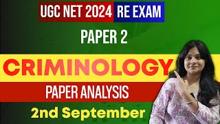 UGC NET Criminology  Paper analysis  2 September [upl. by Anirbed278]