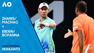 MachacZhang v BopannaEbden Highlights  Australian Open 2024 Semifinal [upl. by Baylor]