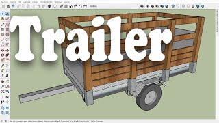 Carry on Trailer  Remolque  SketchUp  viral [upl. by Renaldo]