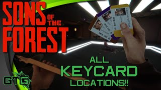 Bunker Guide ALL Keycard Locations in Sons of the Forest [upl. by Neehcas]