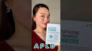 APLB  Glutathione Niacinamide Sheet Mask Set feat yesstyle [upl. by Adali620]