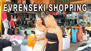 Shopping in EVRENSEKI Side Türkei Die aktuellen Preise in der Türkei [upl. by Philippa74]