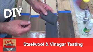 The effects of Steelwool and Vinegar on various woods [upl. by Anma]