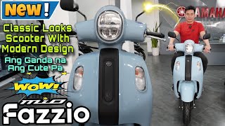 Yamaha Mio FAZZIO 125 Ang Cute Classic Type scooter na Mayroong Modern Design Light Blue Color [upl. by Aihsatan883]