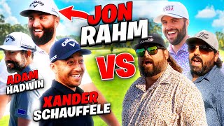 WORLDS BEST GOLFERS CHALLENGED US TO A MATCH Jon Rahm Xander Schauffele Adam Hadwin [upl. by Aiksa437]