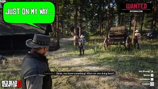 Talk Yourself Out Of Arrest After Kierans Mission quotPaying a Sociall Callquot  RDR2 [upl. by Yelsnik]