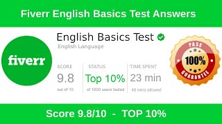 Fiverr Basic English Test  Fiverr English Quiz  Fiverr Skill Test  Basic English Test on Fiverr [upl. by Wilburt]