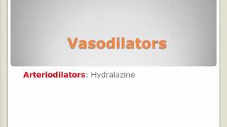 CVS 201  Pharmacology  Vasodilators Hydralazine amp Na nitroprusside Dr mohd abd elbari [upl. by Neuberger]