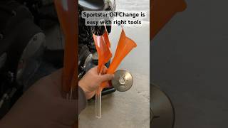 Sportster oil change is lot easier with special tools [upl. by Maurizia]