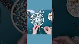 DIY Square Knot Dream Catcher EASY macrame 🕸️ [upl. by Koblick]