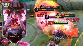 THIS IS WHY FREYA ALWAYS DANGEROUS IN RANK GAME  FREYA BEST BUILD 2024  MLBB [upl. by Rebna557]