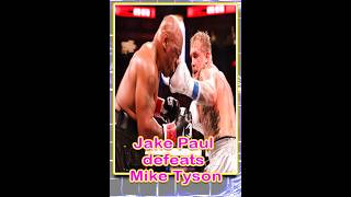 Jake Paul vs Mike Tyson Jake Paul defeats Mike Tyson akePaulVsMikeTyson worldbreakingstories [upl. by Hammel]