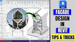 Elegant Facade in Revit Tutorial  Massing Hacks [upl. by Lyrrehs]