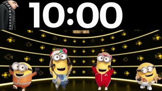 10 Minute Minions Dancing Universal’s Despicable Me amp Gru Countdown Timer with music [upl. by Dowzall]