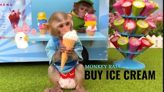 Monkey raja go to park and buy ice cream😂 Monkey Raja [upl. by Ydualc444]